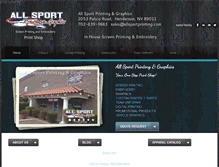 Tablet Screenshot of allsportprinting.com